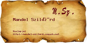 Mandel Szilárd névjegykártya